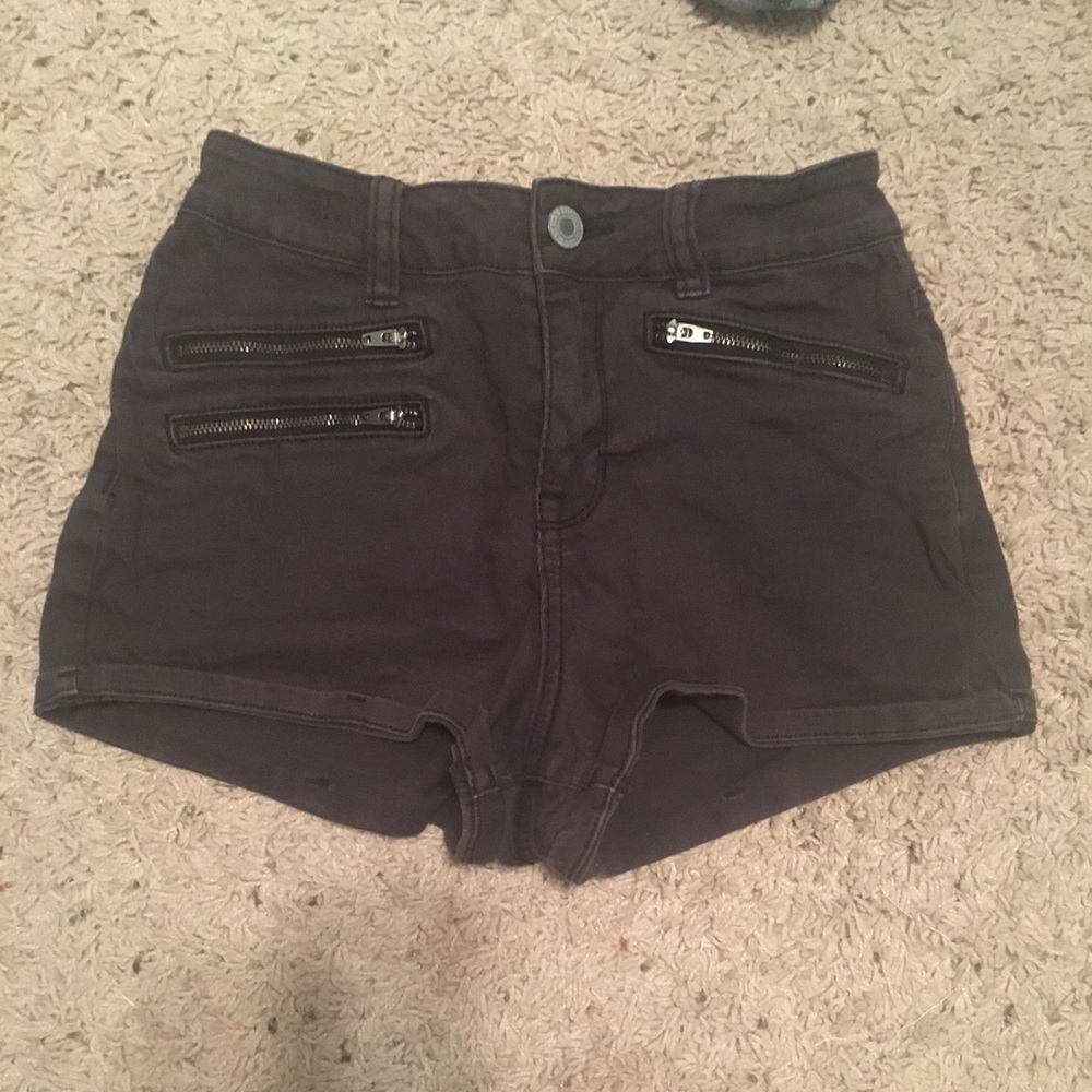 Black jean shorts